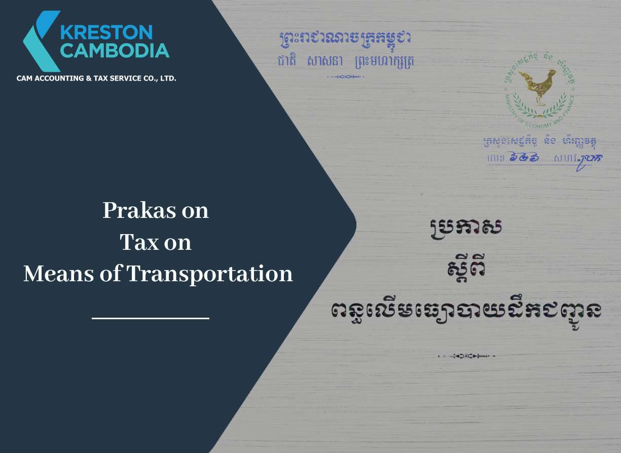 Prakas on tax on means of transportation