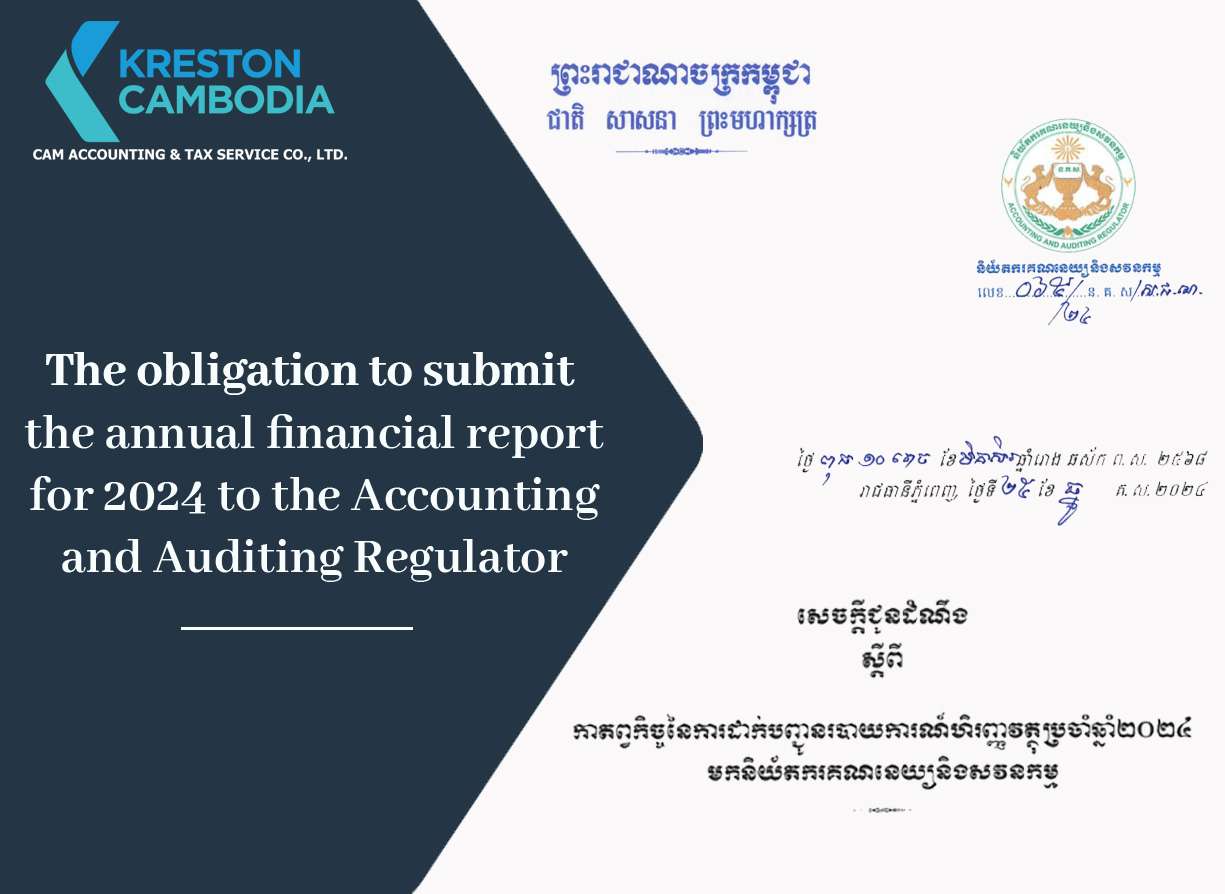 The obligation to submit the annual financial report for 2024 to the Accounting and Auditing Regulator